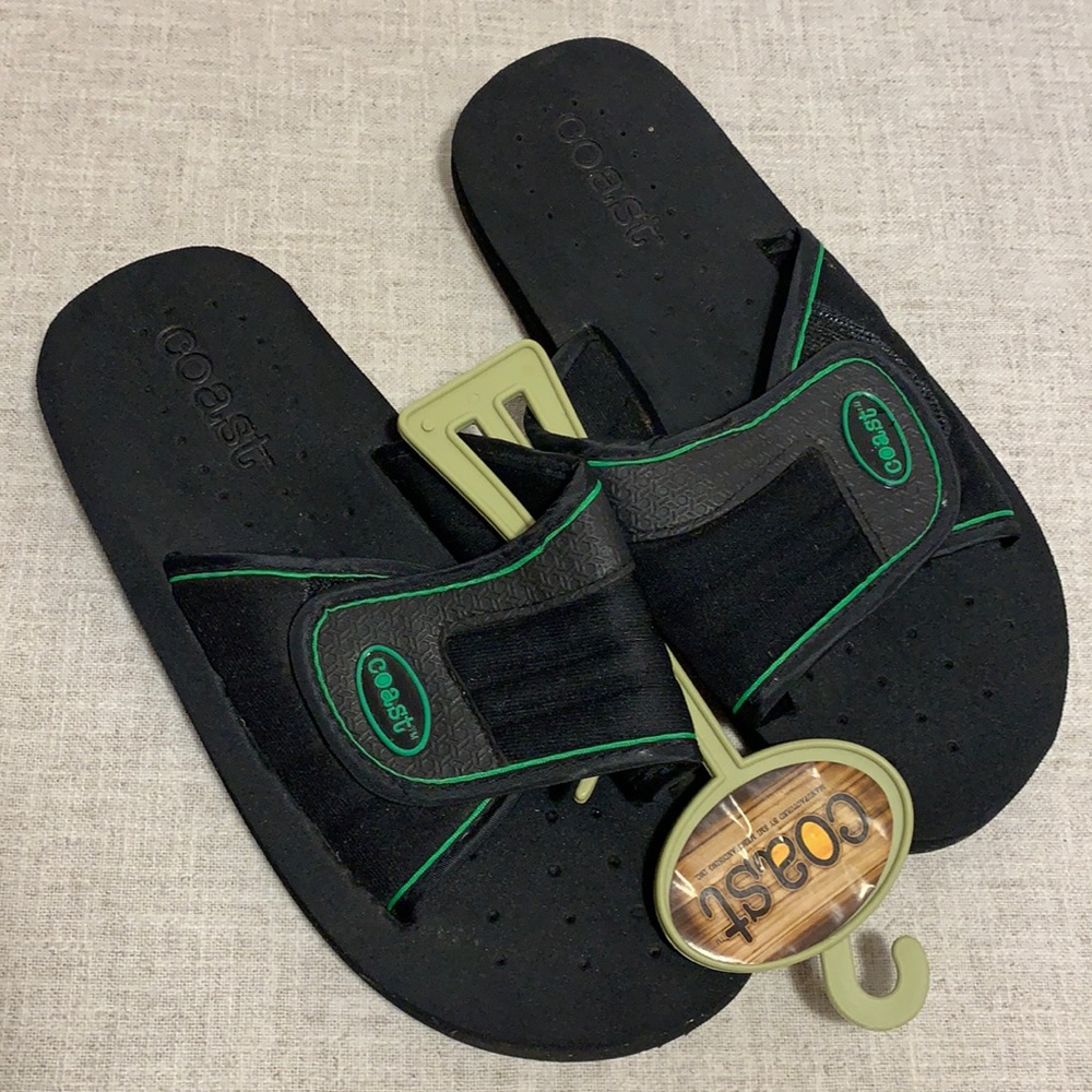 COAST Men’s slip on Velcro Strap flip flops